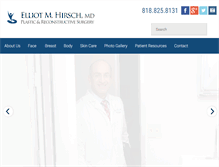 Tablet Screenshot of hirschplasticsurgery.com